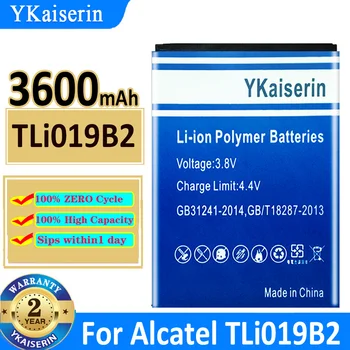 YKaiserin Baterija ALCATEL One Touch POP C7 OT-7041 7041D Dual CAB1900003C2 TLi019B2 3600mAh Batterij + Kelio NR.