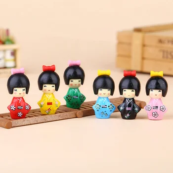 12 Vnt Mergaitės Lėlės Japonų Kimono Žaislas Gražių Žaislų Geiša Figūrėlės Amatų Mini Pvc