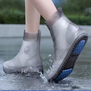 Lietaus Rinkiniai, silikono gumos batai ir vandeniui batų apima vaikais lietingą dieną lauko lietaus batai aukštos sustorėjimas antiski