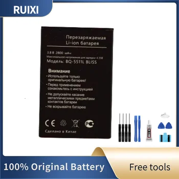 RUIXI Originalaus Baterija 2800mAh BQ-5511L Už BQ BQ-5511L PALAIMOS mobiliojo telefono Baterijas +Nemokamas Įrankiai