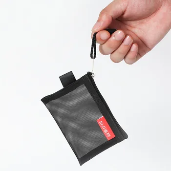 Mados mielas paprastas gazas kortelės saugojimo krepšys Mini skaidri akies banko kortele užtrauktuku maišelį ID kortelės saugojimo krepšys Nešiojamų monetos piniginėje