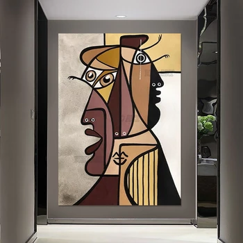 Biuro Sienų Dekoras Žinomas Picasso Aliejaus Tapybai Reprodukcijai Ranka-dažytos didelio Dydžio Prabangos Drobė Sienos Nuotrauka Menas be Rėmelio