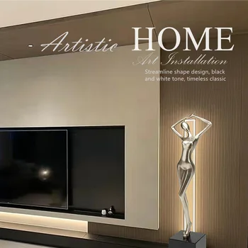 TV spintelė šviesos prabanga skulptūrų menas abstraktus apdailos modernių namų vyno kabineto apdaila veranda housewarming naujų namų dovana