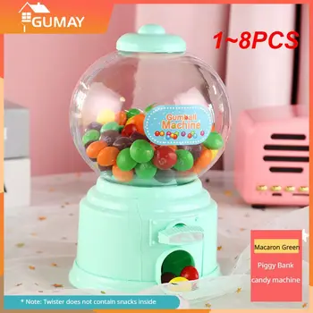 1~8PCS Mielas Saldus Mini Candy Mašina Vaikai Burbulas Dovana Vaikams Banko Žaislai Balionėlis Gumball Monetos Taupymo Dėžutė Piggy Bank Namų Dekoro