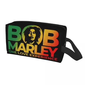 Jamaika Dainininkas Reggae, Rock Bob Marleys Kosmetikos Krepšys Moterų Mados Didelės Talpos Makiažas Atveju Grožio Tualetinių Reikmenų Laikymo Krepšiai