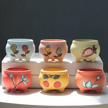 Vaza Keramika Ranka-Dažytos Absorbentas Kvėpuojantis Glazūra-Nemokamai Nustatyti Paprastas, Modernus Tinka Sodo Kambarį Darbastalio Apdaila