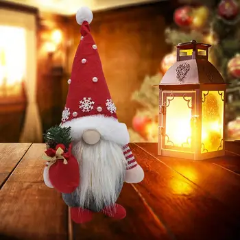 Beveidis Lėlės Ornamentu Šventiniai Kalėdų Gnome Papuošalai Akį traukiantis Papuošalai Namų Šalys su Bauda Kūrinys, Mielas