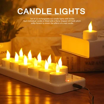 Kūrybos Įkraunamas LED Mirgėjimas Modeliavimas Liepsna Arbatos Žvakė, Lempa, Naktį Šviesos Namų Šaliai Dekoro