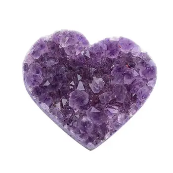 Natūralus Ametistas Širdies Formos Kvarco Kristalų Gijimas Akmens, Namų Puošybai Ornamentu Surinkimo Violetinė