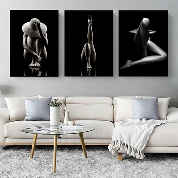Abstrakti Seksualus Nuogas Moteris Modelis Body Art Plakatai, Drobė, Tapyba Sienos Menas Nuotraukas Kambarį Miegamųjų Namo Apdaila