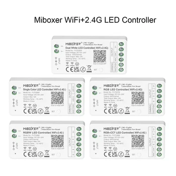 Miboxer WiFi+2.4 G LED Valdiklis FUT035W BMT FUT036W DIM FUT037W RGB FUT038W RGBW FUT039W RGB+BMT Smart Muzikos APP Valdymas Balsu