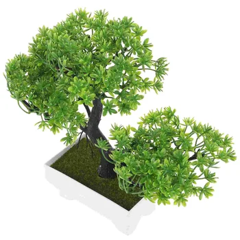 Modeliavimo Sveiki Pušies Netikrą Bonsai Medis Mažų Augalų Lentynos Dekoro Dirbtinis Realus
