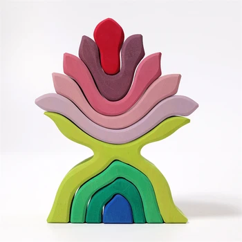 Didelis Gėlių Oro Bangos Statyba Kaupimas Blokai Atviras Žaisti rūmuose waldorf Montessori Ugdymo Mediniai Žaislai Vaikams