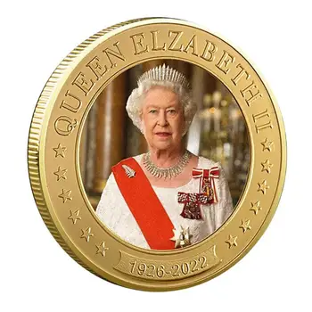 Karalienės Jubiliejaus Monetų 2022 Spalvingų Suvenyrų Monetų Karalienė Anglijos 1926-2022 Renkant 2022 Monetos Atminties Savo Didybę