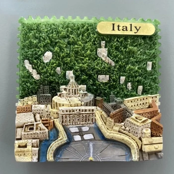 Italijoje, Vatikano Miesto Valstybės Šaldytuvas Magnetai Leonardo da Vinci Alberobello Alassio Romoje, Pizos Turizmo Suvenyrai, Šaldytuvas Lipdukai