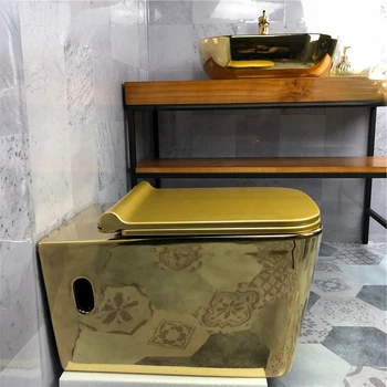 vonios kambarys aukso spalvos kvadratą sienos pakabinti wc tualeto aukso spalvos sienos pakabinti unitazo