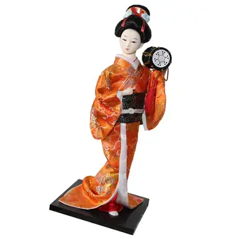 12inch Nuolatinis Japonų Kimono Geiša Lėlė su Ranka Būgno - Išskirtinį Namų Apdaila