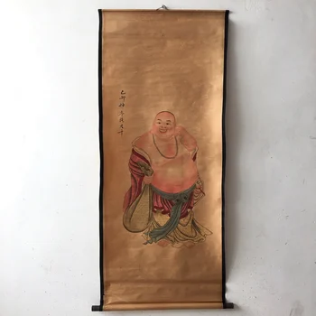 Kultūros ir meno kūrinius, tradicinė Kinų tapyba ir popieriaus tapybos Maitrėjos Budos su ant jo veido šypsena