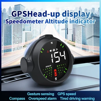 GPS HUD Automobilių Head-up Display Spidometras Aukščio Indikatorius Greičio Įspėjimo Termometras Skaitmeninis Laikrodis, Reikmenys Visų Automobilių