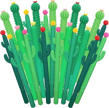 36 Vnt Kaktusas Gelio Rašikliai Roller Rašikliai Vaikai Žalias Kaktusas Formos Black Gelis Rašalo Gėlių Klasėje Office Mokyklos Studentų Dovana Prekes