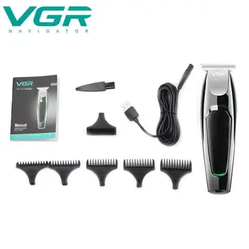 VGR Elektros Mens Plaukų, Profesinės Barzda USB Įkrovimo Plaukai Pjovimo Stiliaus su 5 Vadovas Šukos