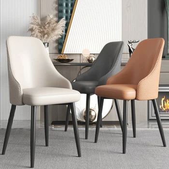 Dizaineris Akcentas Kambarį Kėdė Modernus Odinis Minkštas Kėdės Nereguliarus Atlošas Modernaus Cadeiras Gyvenimo Kambario Baldai
