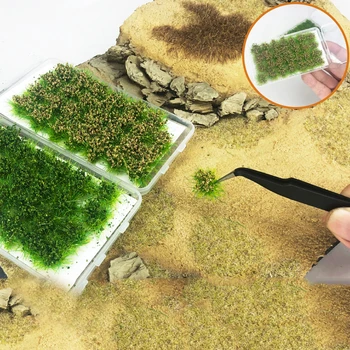 Miniatiūriniai Modeliavimas Mutlicolor Žolės Kuokštas Realus Krūmais, Augalų Grupių Dekoracijos Modelio Rinkinys, skirtas 